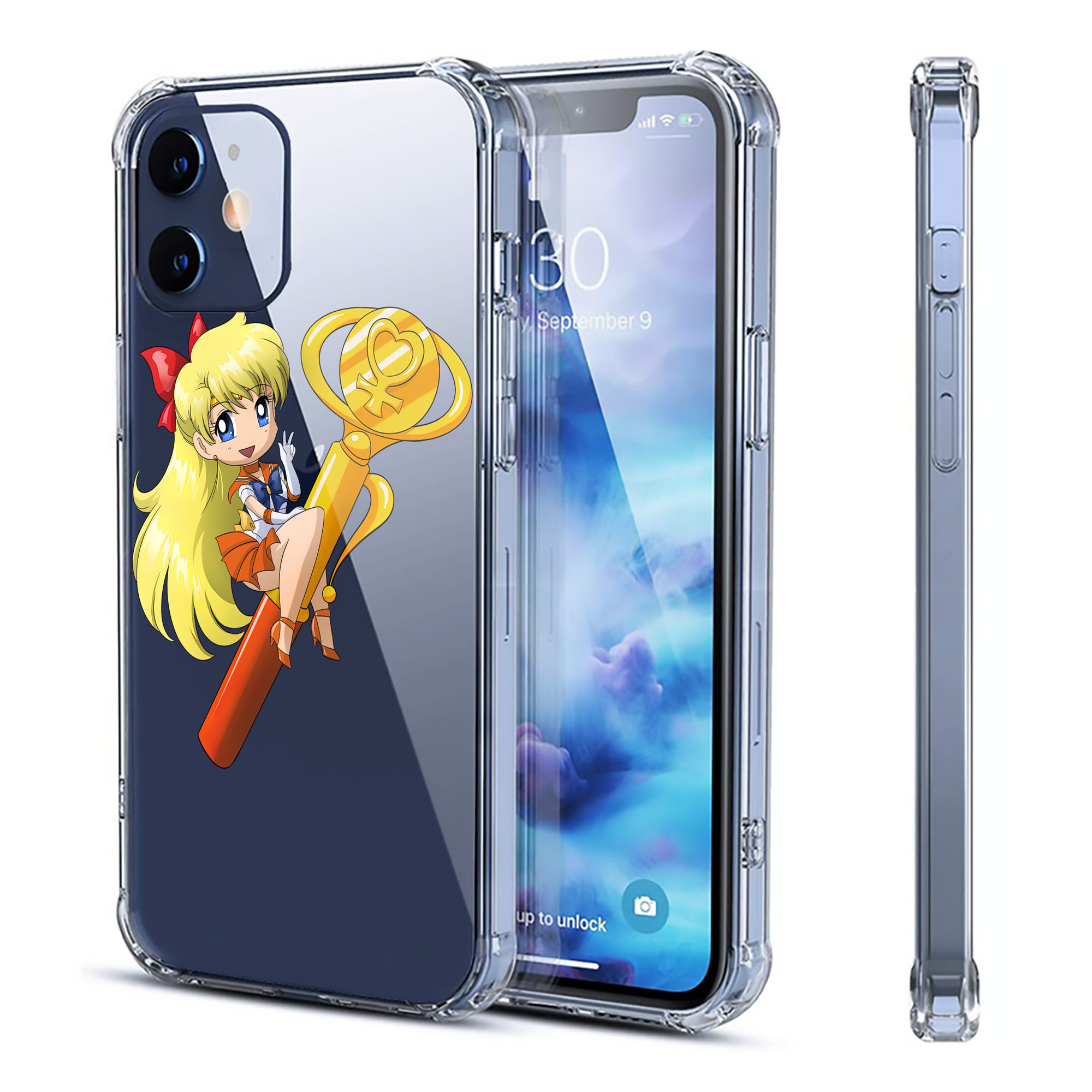 （画像用） 美少女戦士セーラームーン 愛野 美奈子 あいの みなこ Sailor Moon Aino Minako 【iPhone 12シリーズ対応】透明スマホケース（クリアソフトケース）